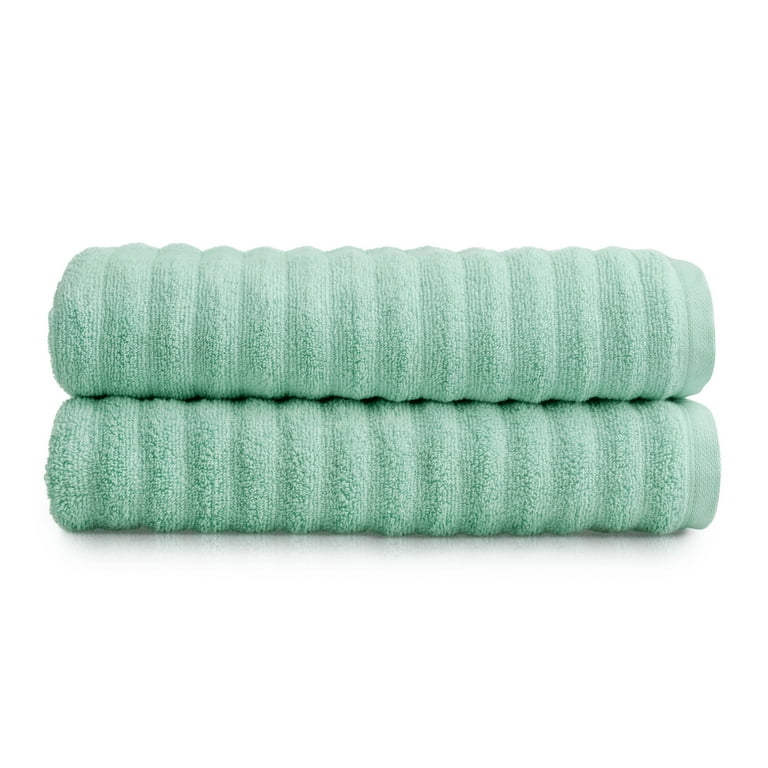Mainstays Performance Textured Bath Sheet 2 Piece Set Mint Walmart
