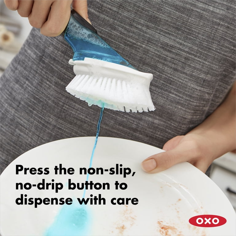 OXO Soap Dispenser Dish Brush, Lever Action photo 5