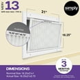 thumbnail image 2 of Simply Filters 16.25x21x1 MERV 13, MPR 1500, AC Furnace HVAC Air Filter (8 Pack), 2 of 8