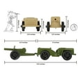 thumbnail image 3 of TimMee Combat Patrol Willys & Artillery - Tan & OD Green 4pc Playset USA Made, 3 of 6