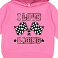 thumbnail image 3 of Inktastic I Love Racing Rally Flags Girls Toddler Hoodie, 3 of 4
