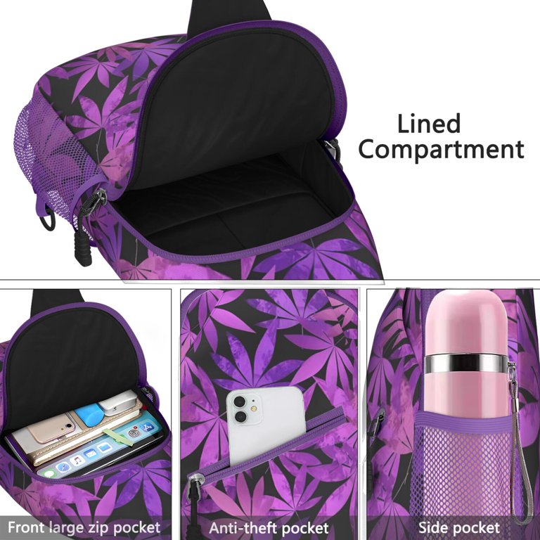 Tie Dye Weed Crossbody Backpack - Travel-Ready Minimalist  display picture 1