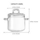 thumbnail image 4 of Olla de vidrio transparente de 350 ml para hervir a fuego lento con tapa hermética. Resistente a altas temperaturas. Ideal para cocinar guisados ​​y hervidos., 4 of 5