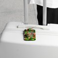 thumbnail image 5 of Square 2Pack PU Leather monkey Cruise Luggage Tag with Privacy Cover and Stainless Steel Ring - Suitable for Travel Handbags Backpacks Luggage Tags, 5 of 6