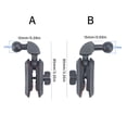 thumbnail image 3 of Car Dashboard Vent Phone Mount Extension Rod 17mm Head Extender Featuring 360 Rotating For Devices Tablet Stand, 3 of 9