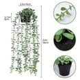 thumbnail image 2 of QCQHDU 1 Pack Artificial Hanging Potted Plants, Fake Hanging Plants Eucalyptus with Pot for Home Living Room Decor Indoor, 2 of 6