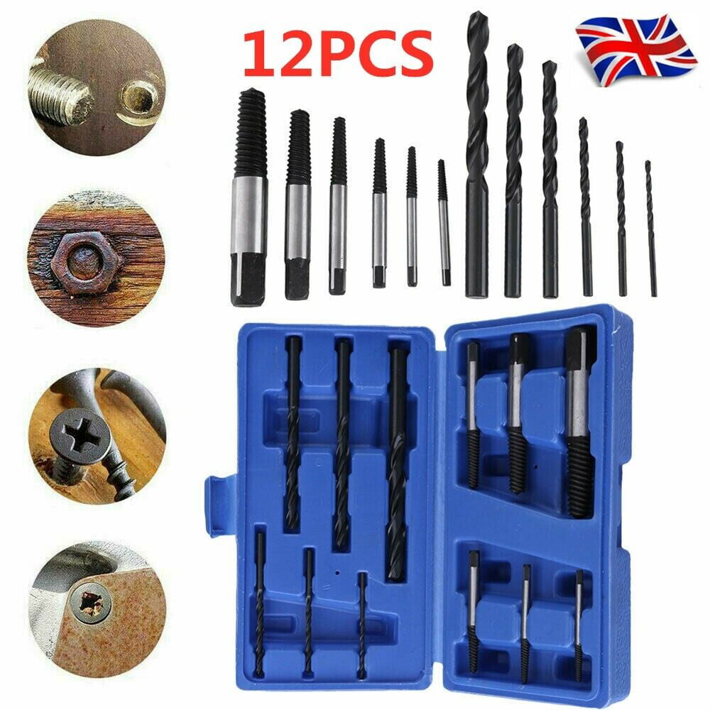 12X Damaged Broken Screw Extractor Stud Puller  Remover Easy Out Set 