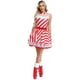 thumbnail image 4 of Vestido de fiesta de Navidad para mujer, disfraz de Papá Noel con forma de bastón de caramelo, sin mangas, con lentejuelas y rayas, vestido de tutú de ballet, mono de patinaje artístico, 4 of 5