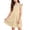 Beige, variant on QIUOMBBP Flutter Sleeve Dress Short for Girls Solid Color Crewneck Dresses Fashion Summer Outdoor Clothes Navy 12-13Years