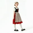 thumbnail image 3 of Mepaouo Kids Girls Oktoberfest Outfits Bavarian Dirndl Dresses 4Pcs Set with Blouse Skirt Headscarf Apron, 3 of 9