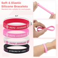 thumbnail image 4 of Pulseras de Concientización sobre el Cáncer de Mama, 200 Piezas Pulseras de Silicona para Concientización sobre el Cáncer de Mama, Pulseras Inspiradoras de Fuerza, Amor, Esperanza, Coraje para Eventos, 4 of 6