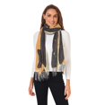thumbnail image 2 of FORMRS Womens Scarf Winter Soft Long Big Warm Shawls Wrap Tassel Scarves, Orange Halloween Cat, 2 of 9