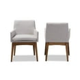 thumbnail image 2 of Baxton Studio Nexus Mid-Century Modern Walnut Wood Finishing Greyish Beige Fabric Dining Armchair (Set of 2), 2 of 6