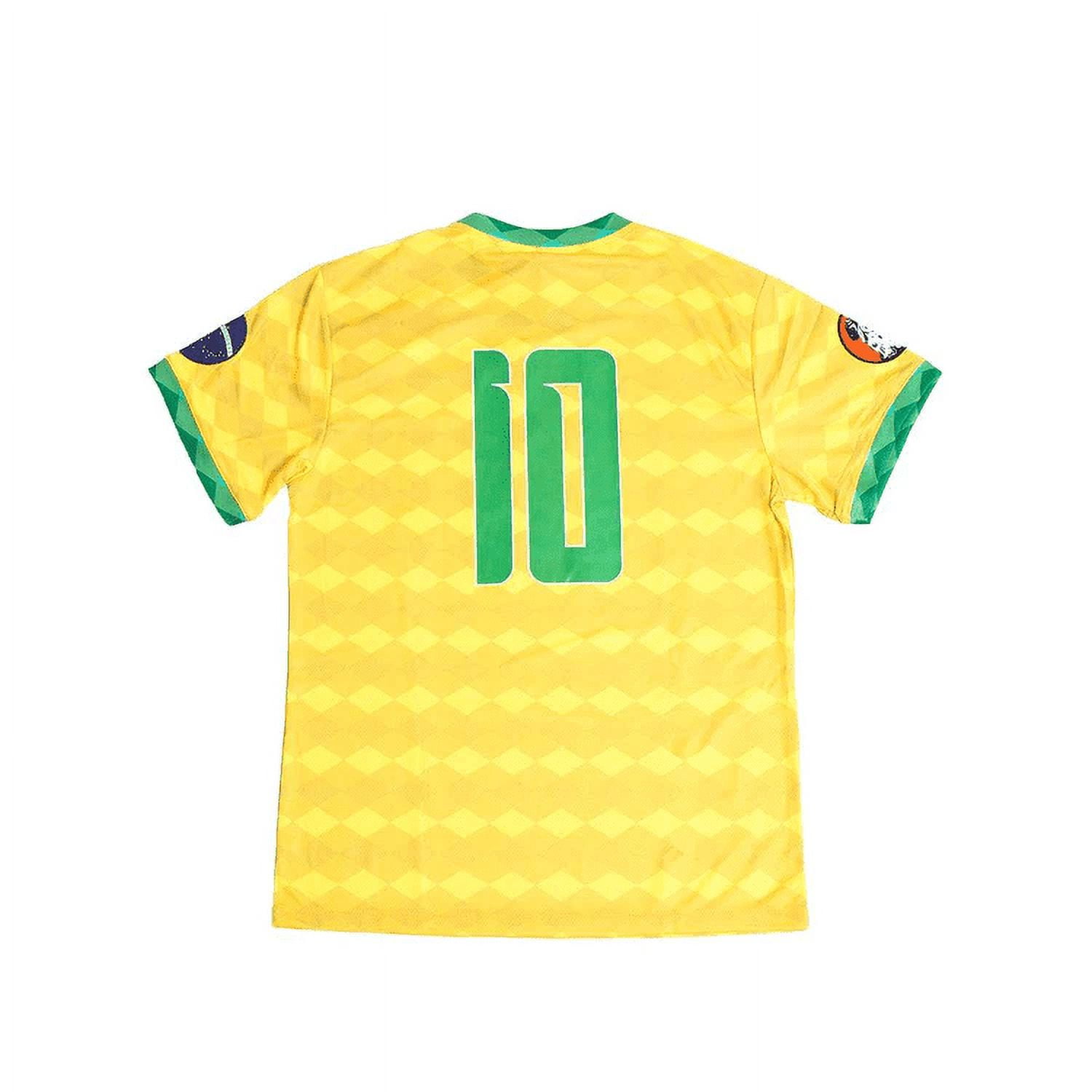 VINTAGE Brasil Brazil Jersey Adult Large Yellow Green Soccer FIFA World Cup  Mens