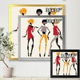thumbnail image 4 of Designart 'African American Women Silhouettes Red and Yellow I' Modern Framed Art Print, 4 of 4