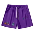 thumbnail image 3 of CONZONE Mens Casual Shorts Elastic Waist Drawstring Summer Shorts for Men Dinosaur Graphic Lightweight Loose Fit Workout Gym Shorts With Pockets, 3 of 5