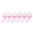 thumbnail image 5 of LRen Ruffle Socks for Girls Frilly Ruffle Socks, Double Lace Turn Frilly Dress Socks for Flower Girl Back To School Wedding Party Daily Wear, 5 of 5
