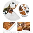 thumbnail image 5 of FMSHPON Halloween Owl Hat Pumpkins Xmas Christmas Tree Skirt Stand Mat for Holiday Party Decoration Indoor Outdoor 48 inches, 5 of 6