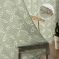 thumbnail image 5 of Sage Green Sheer Curtains 63 Inches Length 2 Panels Set, Window Sheer Curtains for Living Room/Bedroom, Geometric Flower Leaf Diamond Plaid Retro Light Filtering Rod Pocket Curtain 52'' x 63'' x 2, 5 of 7
