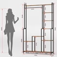 thumbnail image 2 of 71" Tall Indoor Plant Stand with Grow Light, 8-Tier Heavy Duty Metal Shelf for Multiple Plants, Space-Saving Flower Display Rack for Living Room, Patio, Garden, Walnut and Black Finish, 2 of 7