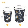 thumbnail image 3 of Sikiie Space Cars Print Round Dirty Clothes Basket, Waterproof Standing Foldable Storage Basket, for Laundry Room, Bedroom, Bathroom Storage-Medium, 3 of 6