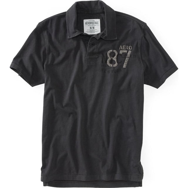 Polo de Rugby Aeropostale hombre Aero Nyc 87 gris extragrande