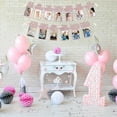 thumbnail image 4 of Triani 1st Birthday Baby Photo Banner First Birthday Decorations for Girl Newborn to 12 Months with Frame Pink Glitter Girl Monthly Milestones Bunting Garland, 4 of 7