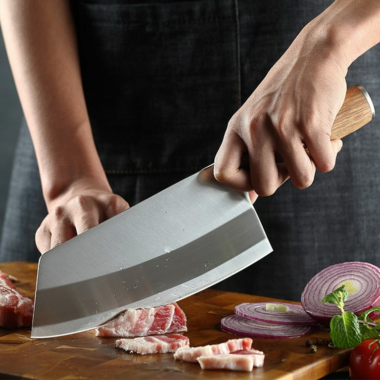 Kitchen Knife Block Set Chef Cleaver Knife Chopper Butcher Knife Stainless  Steel