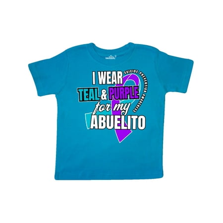 

Inktastic Suicide Prevention I Wear Teal and Purple for My Abuelito Gift Toddler Boy or Toddler Girl T-Shirt