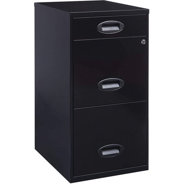 3 Drawer Mobile File Cabinet With Lock - Under Desk Rolling Metal Cabinet For Letter/Legal/A4 Files
