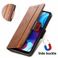 thumbnail image 7 of Ancove for Motorola Moto G Stylus 5G 2023 Wallet Case,Business Stitching Pattern PU Leather [RFID Blocking] Credit Card Slots Kickstand Shockproof Magnetic Flip Cover Case ,Darkbrown, 7 of 7