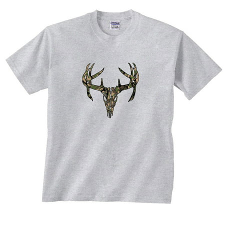 Camouflage Deer Skull T-Shirt (Best Big Game Hunting Clothing)