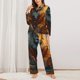 thumbnail image 2 of Fotbe Prairie Meditating Lion Conjunto de Pijama de Manga Larga para Mujer con Estampado, Ropa de Dormir de 2 Piezas, Conjunto de Casa Suave y Cómodo con Bolsillos-Medium, 2 of 7