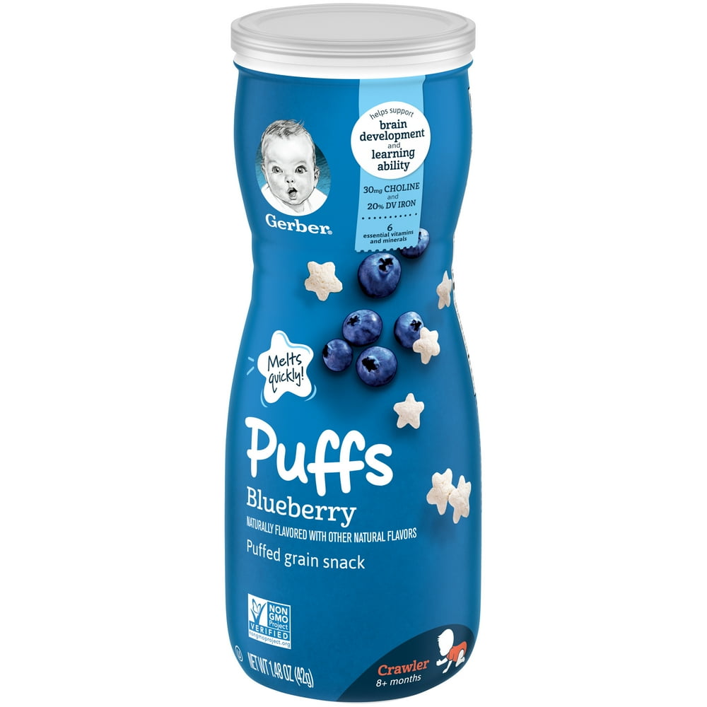 Gerber Stage 3, Blueberry Baby Snack, 1.48 oz Canister