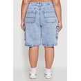 thumbnail image 5 of Womens Plus Size WAX Mineral Wash Cargo Jorts, 5 of 5
