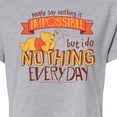 thumbnail image 3 of Winnie The Pooh - Nothing Is Impossible - Juniors Cropped Short Sleeve Graphic T-Shirt, 3 of 5