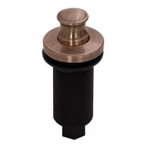 Akicon Antique Copper Garbage Disposal Air Switch Kit with Sink Top Waste Disposal On/Off Push Button with Brass Cover and Plastic, 2-1/2" Max Countertop Thickness