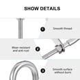 thumbnail image 5 of CIMAXIC Stainless Steel U-Bolts with Rust Resistant Coating for Industrial Applications 2 Pcs,3.58"X1.77"X0.59", 5 of 5