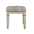 thumbnail image 3 of Poundex Coiffeuse en Bois avec Miroir Relevable et Tabouret - Argent, 3 of 4