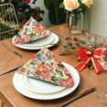 thumbnail image 6 of Iauyy Satin Napkins Set of 4- Watercolor Flower DIY Printing Decoration Cloth Napkin- Easy Care for Home/Party, 6 of 8