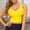 Yellow, variant on DuoJiaJ Ladies V Neck Bandage Knitted Hot Girl Slim Elastic Corset Vest Summer Tank Tops Women Beige L