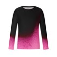 thumbnail image 5 of M-4X Plus Size Mens Big & Tall T Shirts Long Sleeve Tshirts Shirt Casual Pullover Crewneck Gradient Printed Slim Basic Athletic Workout Tees Tops, 5 of 5