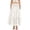 White, variant on GJSYRH Women's Summer Casual Elegant Smock Layered Tiered Maxi Skirt High Waisted A Line Flowy Long Skirts with Pockets Beige S