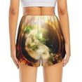 thumbnail image 2 of Lsque Yin Yang 1 Printed Women's Running Shorts with Liner Pockets,Elastic Quick Dry Workout Athletic Gym Yoga Shorts,Womens High Waist Shorts-Small, 2 of 9