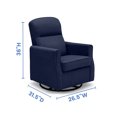 thumbnail image 3 of Delta Children Clair Slim Nursery Glider Swivel Rocker Chair, Navy, 3 of 14