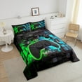 thumbnail image 4 of Erosebridal Teen Gamepads Bedding Sets Full with Comforter,Blue Green Duvet Insert,Geometric Buffalo Comforter Sets Full Size,Breathable Gradient Bedroom Decorative,Reversible,3pcs, 4 of 8