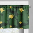 thumbnail image 3 of Ambesonne Lotus Flower Valance Pack of 2, Purity, 54"X18", Emerald Yellow, 3 of 5