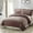 Oatmeal, variant on Home Soft Things 3 Piece Box Quilted Micromink Bedspread Set - Seal Brown- King (102" x 90")