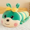 thumbnail image 3 of Cute Caterpillar Wiggler Worm Sleeping pillow insserts Doll Plush Toy Stuffed Animal for Birthday girls and boys Child Bedtime Kids Green, 3 of 8