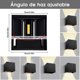 thumbnail image 5 of (4 pzs) AVEDISANTE Lampara Exterior Pared, 12W Impermeable IP65, &Aacute;ngulo de haz Ajustable Hacia Arriba y Hacia abajo, Luz Exterior Pared, Lamparas Para Exterior de Casas pared, Dormitorio, P, 5 of 7